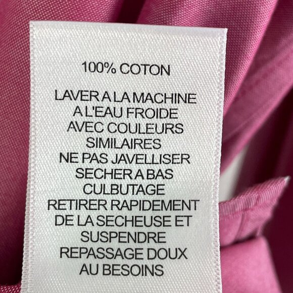 Foxcroft NYC Womens Plus 16W Fitted Heritage Non Iron Pink Button Up Shirt Top - Picture 5 of 10